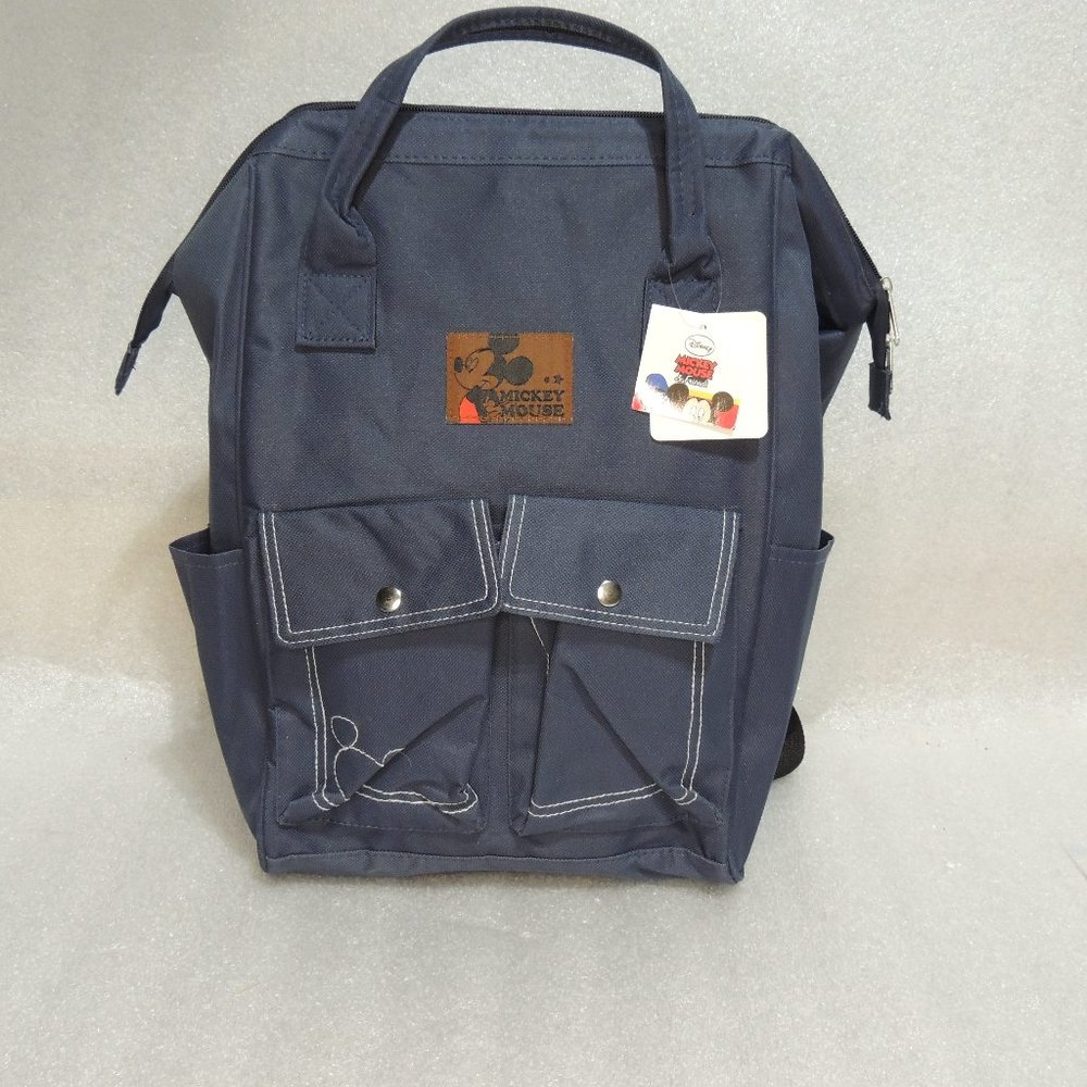 Disney Mickey Mouse & Friends Denim Backpack/Diaper Bag - NWT